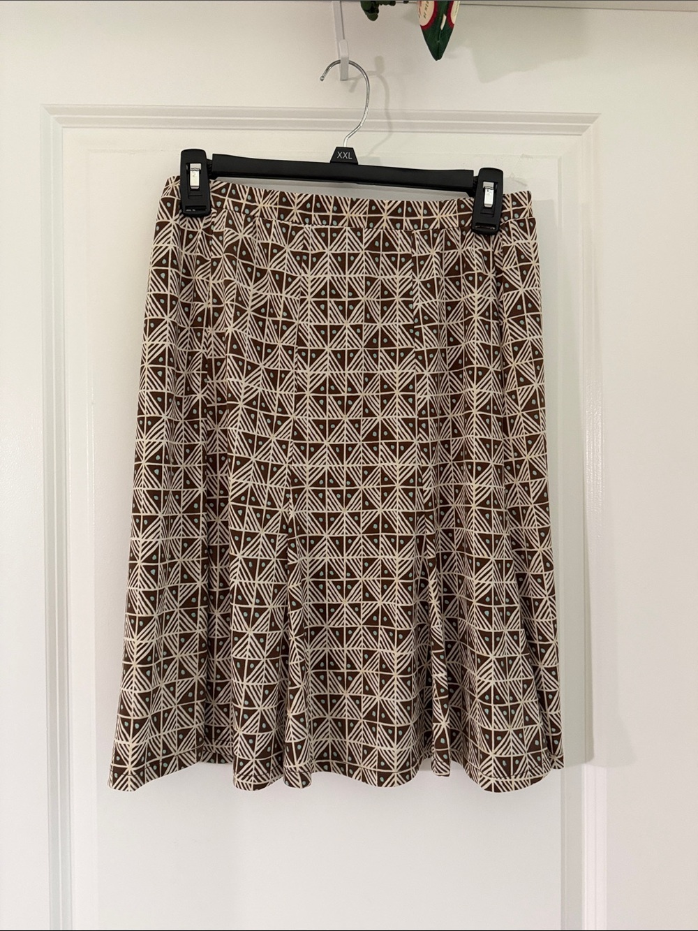 Axcess Brown and Cream Geometric Circle Skirt